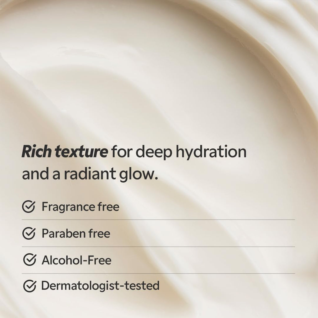 Ceramic Cream | Deep Moisturizer for Glass Skin, Polyglutamic Acid, Centella Asiatica Extract, Strong Skin Barrier, Lightweight, Mild, Nature Derived Ingredients, Dry Skin, Korean Skincare