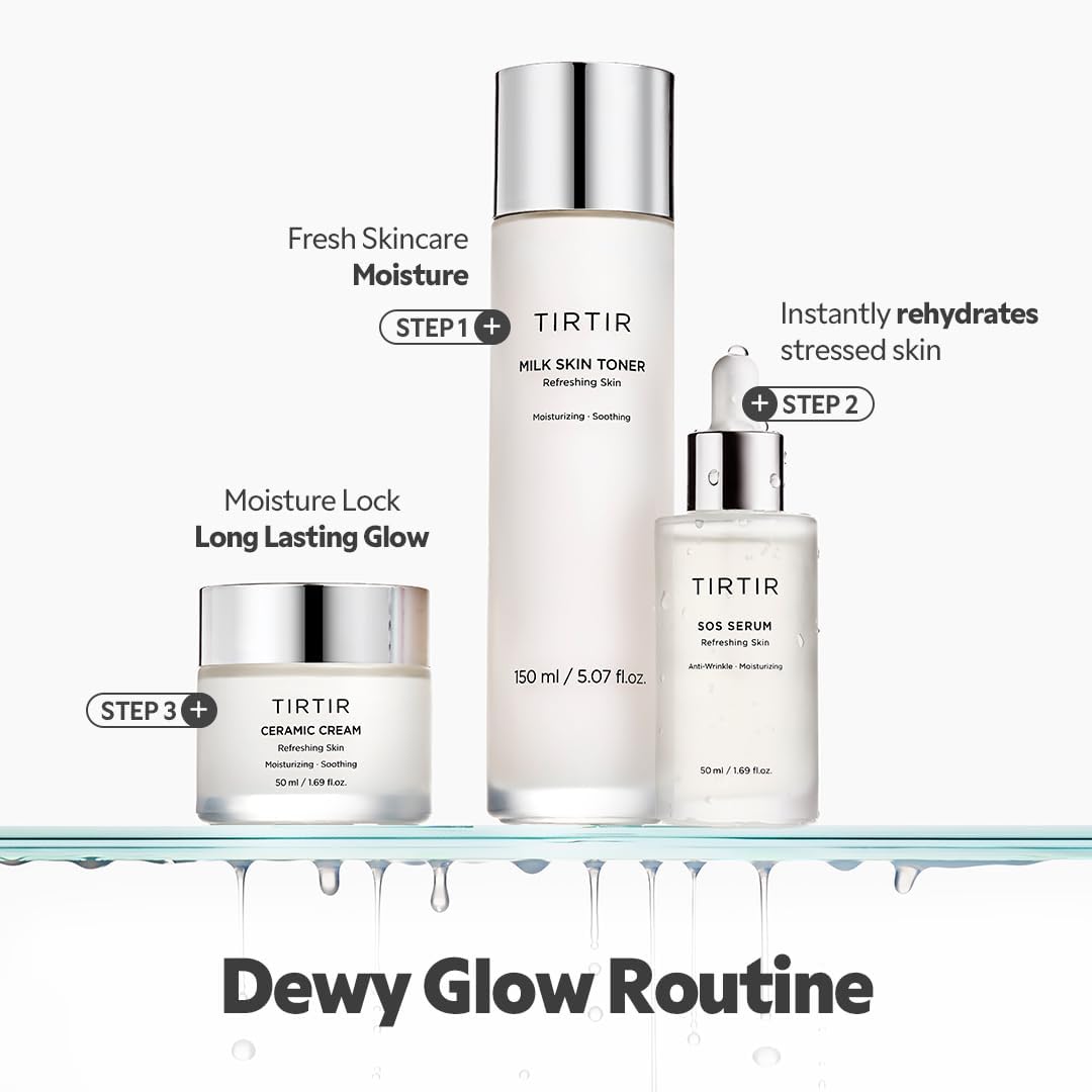 Ceramic Cream | Deep Moisturizer for Glass Skin, Polyglutamic Acid, Centella Asiatica Extract, Strong Skin Barrier, Lightweight, Mild, Nature Derived Ingredients, Dry Skin, Korean Skincare