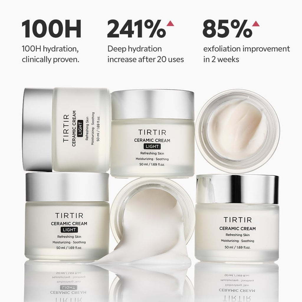 Ceramic Cream | Deep Moisturizer for Glass Skin, Polyglutamic Acid, Centella Asiatica Extract, Strong Skin Barrier, Lightweight, Mild, Nature Derived Ingredients, Dry Skin, Korean Skincare