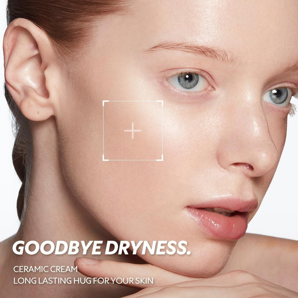 Ceramic Cream | Deep Moisturizer for Glass Skin, Polyglutamic Acid, Centella Asiatica Extract, Strong Skin Barrier, Lightweight, Mild, Nature Derived Ingredients, Dry Skin, Korean Skincare